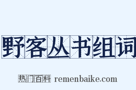 野客丛书组词是什么意思的图片